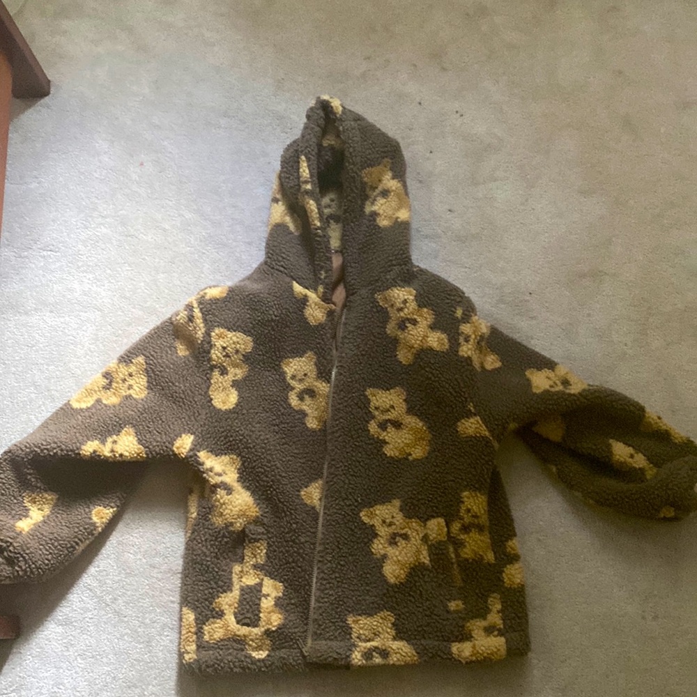 Alaric Eden warm teddy bear print teddy coat